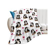 Bernese Mountain Dog Blanket Bernese Mountain Dog Gifts and Decor Cute Dog Throw Blanket Dog Blanket for Girls Women Kids Adults Soft Warm Cozy Fleece Blanket for Couch Sofa Bed 50"x40"