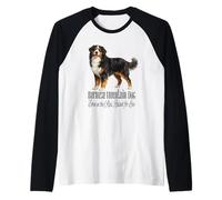 Bernese Mountain Dog Born in the Alps Roots Pet Design Raglan Baseball Tee