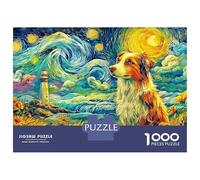 Bernese Mountain Dog by Lighthouse Jigsaw Puzzles for Adult Educational Game Difficult Challenges 1000 Pieces Cute Difficult Hard Jigsaw Puzzles for Man And Woman with Letters on Back 38x26cm/1000pcs