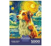 Bernese Mountain Dog by Lighthouse Premium Cardboard 1000 Piece Starry Night Puppy Jigsaw Bundle, Brain Training Adults, Stress Relief, Gift & Office Break Leisure 52x38cm/1000pcs