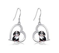 Bernese Mountain Dog Earrings Sterling Silver Dog Dangle Earrings Bernese Mountain Dog Gifts for Women Dog Mom