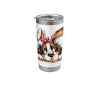 Bernese Mountain Dog Easter Peeking Bubblegum Mama Stainless Steel Insulated Tumbler