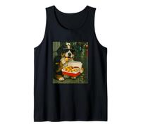 Bernese Mountain Dog Eating Chicken Nugget Meme Retro Urban Tank Top