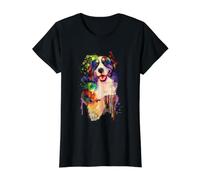 Bernese Mountain Dog for a Bernese Mountain Dog Mom Value Graphic T-Shirt, Women, Black, L