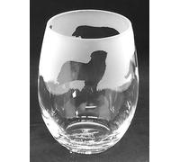 Bernese Mountain Dog Frieze Boxed 36cl Stemless Wine/Water Glass