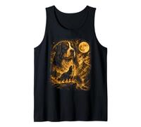 Bernese Mountain Dog Howling to The Moon Forest Tank Top