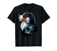 Bernese Mountain Dog Howling to The Moon T-Shirt