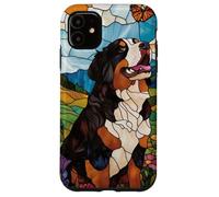 Bernese Mountain Dog In Sunny Field Of Flowers Case for iPhone 11