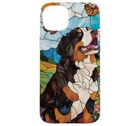 Bernese Mountain Dog In Sunny Field Of Flowers Case for iPhone 15 Plus