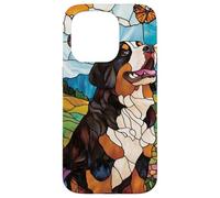 Bernese Mountain Dog In Sunny Field Of Flowers Case for iPhone 15 Pro