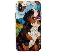 Bernese Mountain Dog In Sunny Field Of Flowers Case for iPhone X/XS