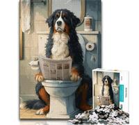 Bernese Mountain Dog in The Toilet 1000 Piece Jigsaw Puzzle for Adults And Teenagers,Decompressing Intellectual Educational Toy Secret Santa Gifts (38x26cm)