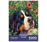 Bernese Mountain Dog Jigsaw Puzzles Puzzle for Adults Kids. 1000 Piece Impossible Challenge Toy Educational Games Home Decoration for Educational Games Gifts 38x26cm/1000pcs