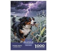 Bernese Mountain Dog Jigsaws for Adults Challenging Puzzle Games The Impossible Challenge 1000 Piece Difficult Hard Jigsaw Puzzles for Man And Woman with Letters on Back 70x50cm/1000pcs