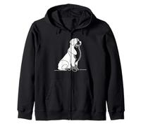 Bernese Mountain Dog Line Art Owner Zip Hoodie