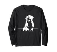 Bernese Mountain Dog Line Art Portrait Long Sleeve T-Shirt