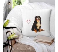 Bernese Mountain Dog Lover Square Pillowcase Cushion Cover Pillow Case Throw Pillow Cover for Home Bedroom Car