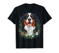 Bernese Mountain Dog Motif Pet Mandala Bernese Mountain T-Shirt