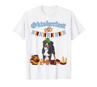 Bernese Mountain Dog Oktoberfest Berner Value Graphic T-Shirt, Men, White, S