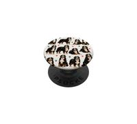 Bernese Mountain Dog Pattern Berner Sennenhund PopSockets Adhesive PopGrip