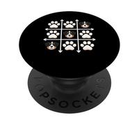 Bernese Mountain Dog Paws Grid Game PopSockets Adhesive PopGrip
