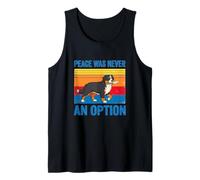 Bernese Mountain Dog Peace was Never an Option Knife Meme Tank Top