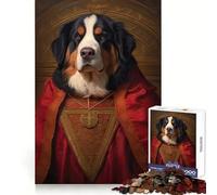 Bernese Mountain Dog Pope Jigsaw Puzzles for Adults1000 Piece Brain Stimulation Calm Distraction Premium Cut Birthday Gift (50x75cm)