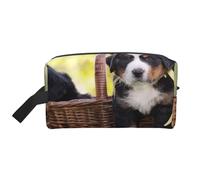 Bernese Mountain Dog PuppiesMakeup Trave Bag for Women,Cosmetic Large Capacity Organizer