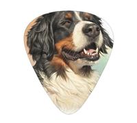 Bernese Mountain Dog Realistic Portrait Berner,12 Pcs Guitar Pick,3 Different Thickness Plectrums for Acoustic Guitar Bass Ukulele (0.46mm 0.96mm 0.71mm)