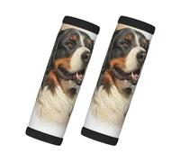 Bernese Mountain Dog Realistic Portrait Berner, 2 Pcs Luggage Handle Wrap Grips, Comfort Soft Handle Covers Luggage Tag