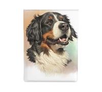 Bernese Mountain Dog Realistic Portrait Berner, PU Leather Laptop Sleeve, Notebook Bag Laptop Case Sleeve Tablet Briefcase