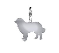 Bernese Mountain Dog Silhouette Silver Charm