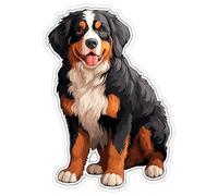 Bernese Mountain Dog Sticker Window Souvenir Decal Vinyl Small Waterproof for Water Bottle Mug Passport Book Scrapbook Notebook Laptop Tumbler Skateboard Computer Phone Size 4" Funny Gift