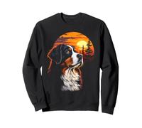 Bernese Mountain Dog Sunset Silhouette Sweatshirt