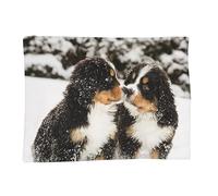 Bernese Mountain Dog Throw Blanket Flannel Super Soft Warm Fleece Microfiber Blankets Home Decor All Season for Bedroom Couch Living Room Large 50"x40"in