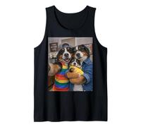 Bernese Mountain Dog Two Moms Life Selfie Mother's Day Pride Tank Top