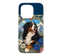 Bernese Mountain Dog Vintage Berner in the Alps Case for iPhone 15 Pro