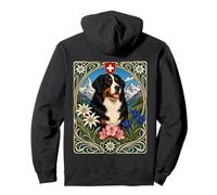 Bernese Mountain Dog Vintage Berner in the Alps Pullover Hoodie