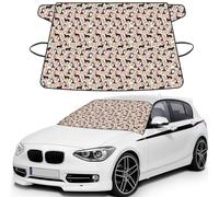 Bernese Mountain Dog Vintage Style Florals, Car Windshield Cover, Protective Windscreen Cover - Snow Ice Sun UV Dust Water Resistant - Fit for Most Cars