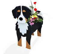 Bernese Mountain Planter Gift for Women - Cute PVC Herb Garden Flower Pot for Indoor/Outdoor Plants - Suitable Birthday Gift for Pet Lovers - 9.45 * 5.75 * 12.2in