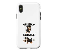 Bernese Mountain practicing yoga inhale - exale DIGOR funny Case for iPhone X/XS