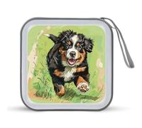 Bernese Mountain Puppies Portable CD Case Holder 48 Capacity Travel DVD Storage Boxs Wallet Bag
