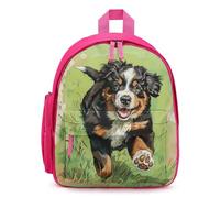 Bernese Mountain Puppies Small Backpack Cute Mini Shoulder Bag 12.6 × 9.4 × 5.9 Inches Daypack