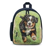Bernese Mountain Puppies Small Backpack Cute Mini Shoulder Bag 12.6 × 9.4 × 5.9 Inches Daypack
