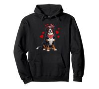 Bernese Mountain Valentines Day Dog Lover Heart Pullover Hoodie