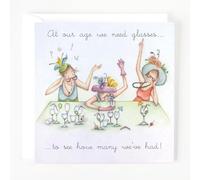 Berni Parker - at Our Age we Need Glasses...- Ladies Blank Greeting Card