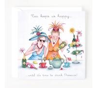 Berni Parker Female Birthday/Blank Card - General Card for Women - Tea Keeps Us Happy...Until Prosecco - Eco-Friendly