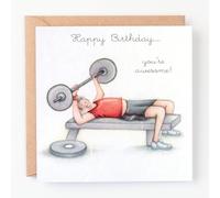 Berni Parker Man Birthday Card - Gym Card - You're Awesome! From