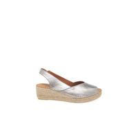 Toni Pons Women's Bernia Womens Wedge Heel Espadrilles Sandals - Silver - Size: 5