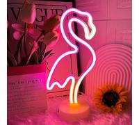 BerniceKelly Flamingo Light Neon Sign, Pink Flamingo Gifts for Women, USB or Battery Operated, Plastic Material, Pink Color